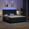 vidaXL Letto con Box Springs LED e Materasso Grigio scuro 180 x 200 cm