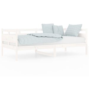 vidaXL Dormeuse Bianca in Legno Massello di Pino 90x190 cm