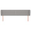 vidaXL Testiera ad Orecchio Grigio Chiaro 203x23x78/88 cm in Tessuto