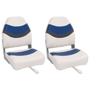 vidaXL Sedili per Barca Pieghevoli 2pz con Schienale Alto 44x38x55 cm