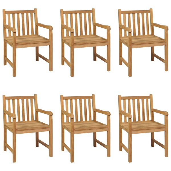 vidaXL Set da pranzo da giardino 7 pz 180x90 cm in legno massello di teak