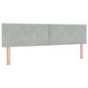 vidaXL Letto a molle con materasso Grigio chiaro 180 x 200 cm Velluto