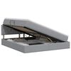 vidaXL Letto con contenitore e materasso Grigio Chiaro 140 x 200 cm