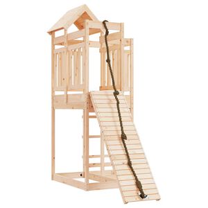 vidaXL Casetta con Arrampicata in Legno Massello di Pino
