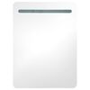 vidaXL Armadietto Bagno con Specchio e LED Bianco e Rovere 60x11x80 cm