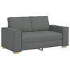 vidaXL Divano a 2 posti Grigio scuro 160x78x84 cm in tessuto