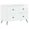 vidaXL Armadio per Lavabo da Bagno BREDA Bianco Lucido 82 x 41 x 59 cm