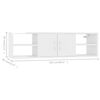 vidaXL Scaffale a Parete Bianco Lucido 102x30x29 cm Legno Multistrato