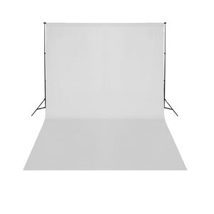 vidaXL Sistema Portafondale Telescopico con Fondale Bianco 3 x 5 m