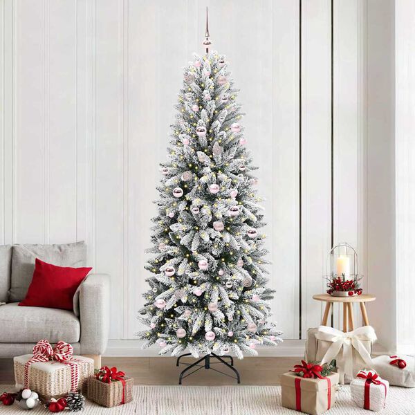 vidaXL Albero di Natale artificiale con 300 LED Bianco 210 cm