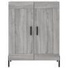 vidaXL Credenza Grigio Sonoma 69,5x34x180 cm in Legno Multistrato