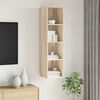vidaXL Mobile TV Parete Rovere Sonoma 37x37x142,5cm Legno Multistrato