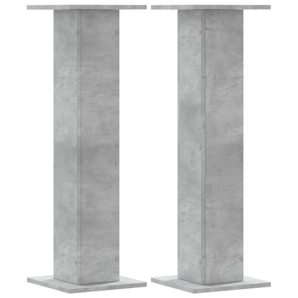 vidaXL Supporti Altoparlanti 2 pz Grigio 30x30x95 cm Legno Multistrato