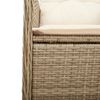 vidaXL Sedie da Giardino Reclinabili 2pz con Tavolino Polyrattan Beige