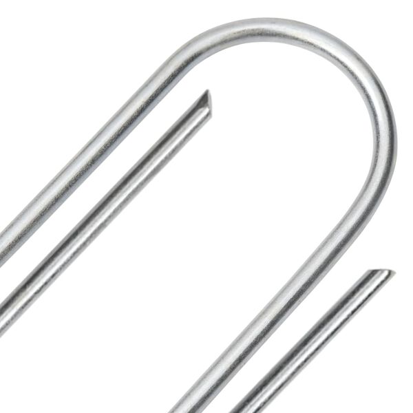 vidaXL Picchetti da Terra a Forma di U 25pz 15x3,5 cm Acciaio Zincato