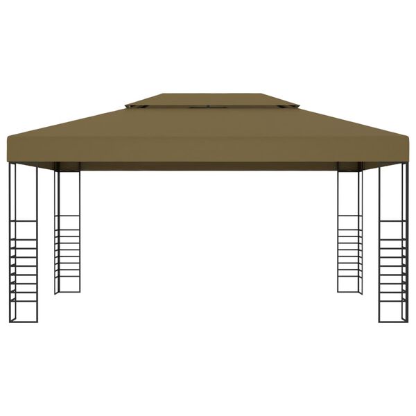 vidaXL Gazebo con Luci LED a Stringa 3x4 m Grigio Talpa