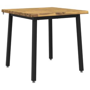 vidaXL 60 x 55 x 75 cm Legno di Acacia Massello Bianco e Nero