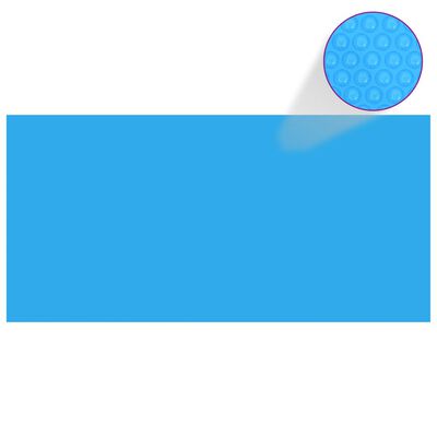 Telo Copripiscina Solare Copertura Rettangolare PE 450 x 220 cm Blu