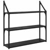 vidaXL Scaffale da parete A parete Rovere Nero 80 x 21 x 78,5 cm