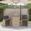 vidaXL Set da Bistrò 3 pz con Cuscini Grigio Chiaro in Polyrattan