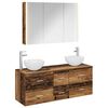 vidaXL Set di mobili per il bagno 4 pz Legno antico