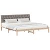 vidaXL Letto con Testiera Rivestita con testiera Marrone 200 x 200 cm