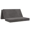 vidaXL Divano Letto Pieghevole 140 x 67 x 45 cm Grigio Scuro
