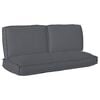 vidaXL Set di Cuscini Tessuto Oxford Antracite 120 x 50 x 52 cm