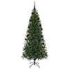 vidaXL Albero di Natale artificiale con 300 LED Verde 210 cm PE e PVC
