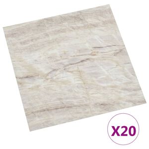 vidaXL Listoni per Pavimenti Autoadesivi 20 pz in PVC 1,86 m&sup2; Beige