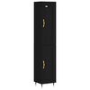 vidaXL Credenza Nera 34,5x34x180 cm in Legno Multistrato
