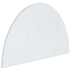 vidaXL Piastra in vetro per camino Trasparente 800 x 500 mm Vetro