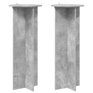 vidaXL Supporto per piante 2 pz Grigio Cemento &Oslash;40 x 100 cm
