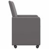 vidaXL Sedie da Pranzo con Ruote 2 pcs Grigio 57 x 66 x 94 cm
