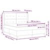 vidaXL Letto a molle con materasso Grigio chiaro 180 x 200 cm Velluto