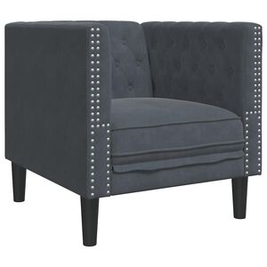 vidaXL Divano Grigio scuro 74,5 x 71 x 70,5 cm Velluto