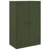 vidaXL Credenza Verde Oliva 67x39x107 cm in Acciaio