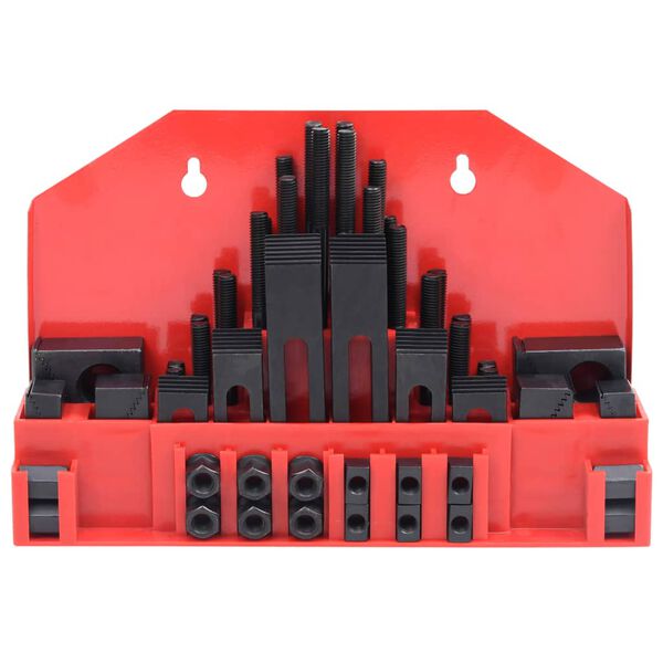 vidaXL Set di Serraggio 58 pz in Acciaio Scanalatura a T M10