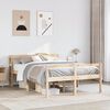 vidaXL Letto per Anziani con Testiera 120x190 cm Legno Massello Pino