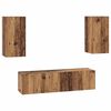 vidaXL Set mobile TV 4 pcs Legno vecchio Legno multistrato