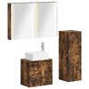 vidaXL Set di mobili per il bagno 4 pcs Rovere Fumo