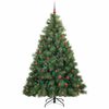 vidaXL Albero di Natale artificiale con 300 LED Verde 210 cm PE e PVC