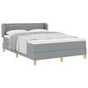 vidaXL Letto a molle con materasso Grigio chiaro 160 x 200 cm Tessuto