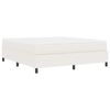vidaXL Letto a molle Crema e Bianco 203 x 180 x 60 cm