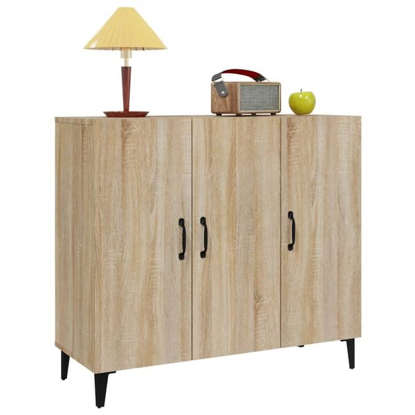 vidaXL Credenza Rovere Sonoma 90x34x80 cm in Legno Multistrato