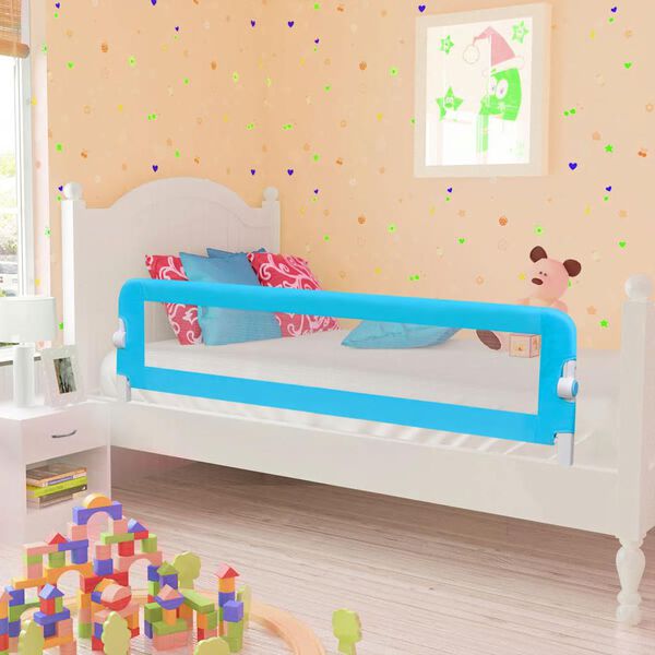 vidaXL Sponde Letto per la Sicurezza dei Bambini 2 pz Blu 150x42 cm