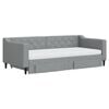 vidaXL Divano Letto Estraibile Cassetti Grigio Chiaro 90x190cm Tessuto