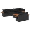 vidaXL Patio Sofa Set 9-Posti Black
