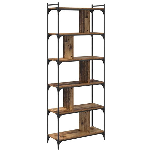 vidaXL Libreria Legno vecchio 76 x 32 x 192 cm Legno multistrato