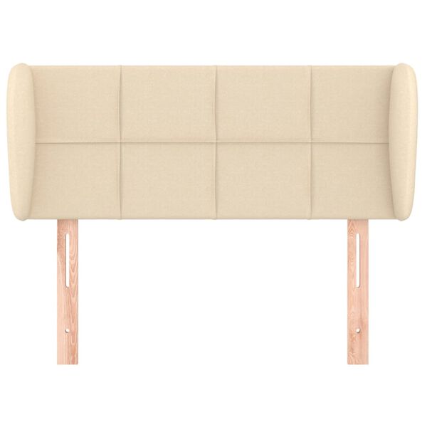 vidaXL Testiera ad Orecchio Crema 93x23x78/88 cm in Tessuto